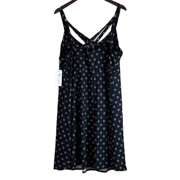 Nine Britton Women's Brushed Knit Sun Dress Black White Size 1X NWT - Picture 4 of 9